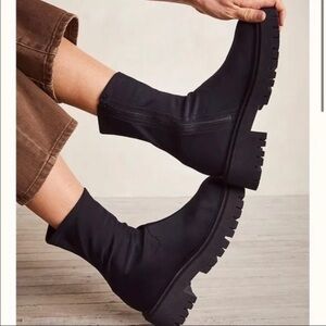 New Free People Super Chunky Lug Sole Boots NWOT